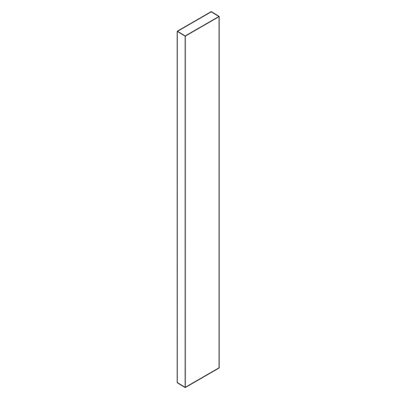 White oak filler board for seamless kitchen cabinet installation