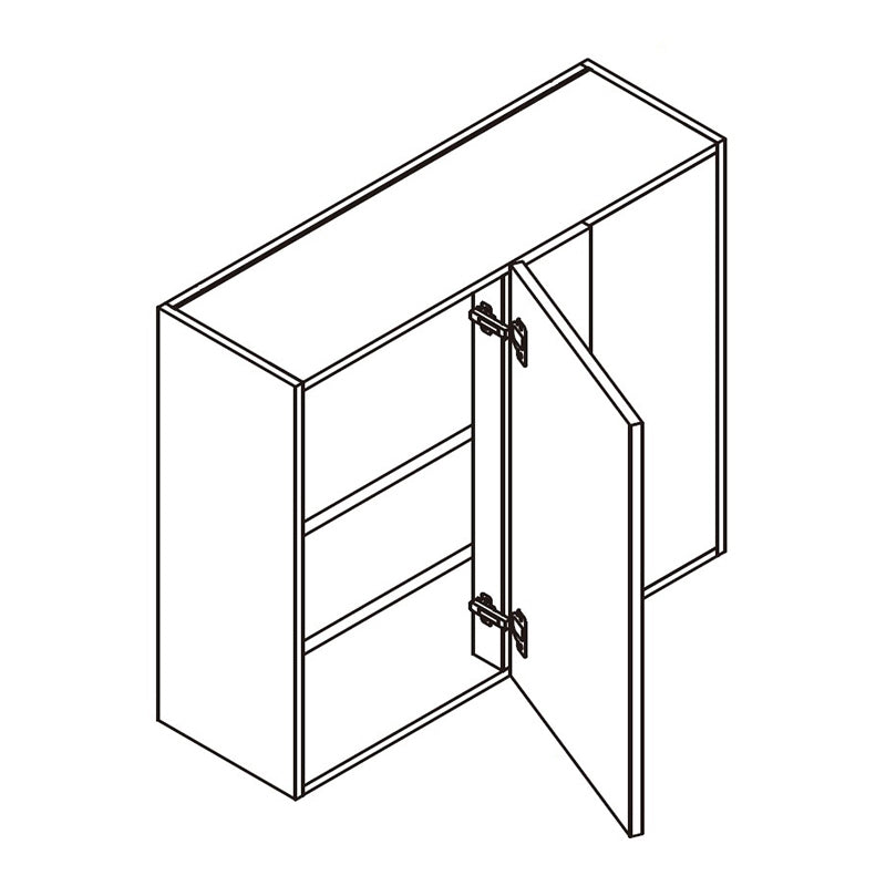 Frameless Single Door Blind Corner Wall Kitchen Cabinet Unfinished oak cabinet designed for corner wall installations
