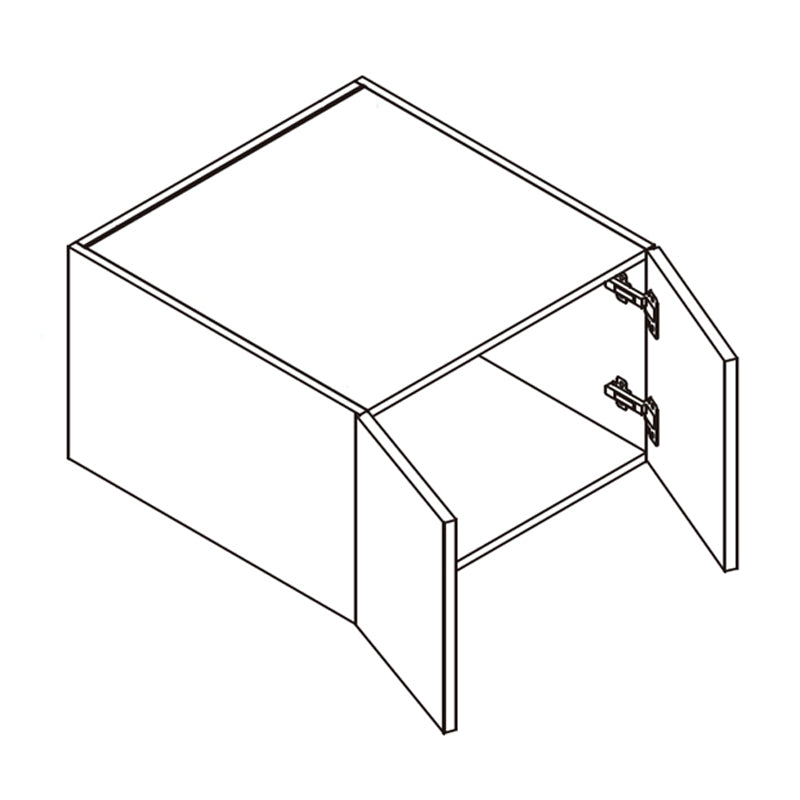 Frameless Double Door Refrigerator Wall cabinet Unfinished oak refrigerator surround for seamless kitchen design