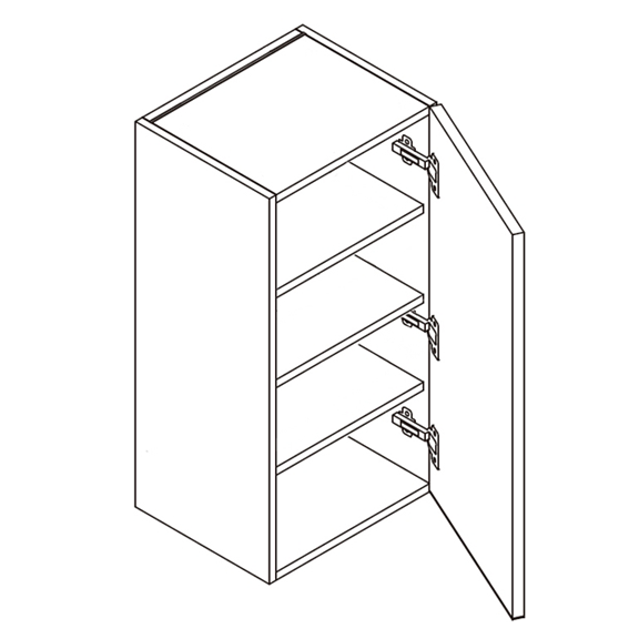 kitchen upper wall cabinet featuring single door