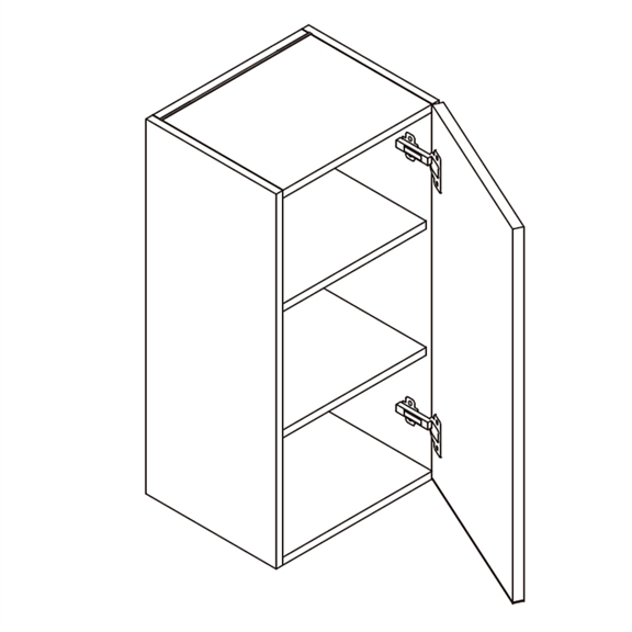 kitchen upper wall cabinet featuring single door Unfinished solid oak cabinet for vertical kitchen storage