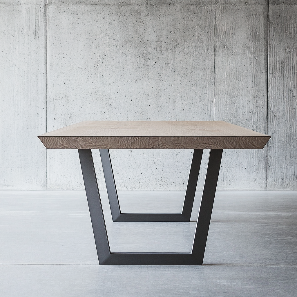 Modern White Oak Dining Table
