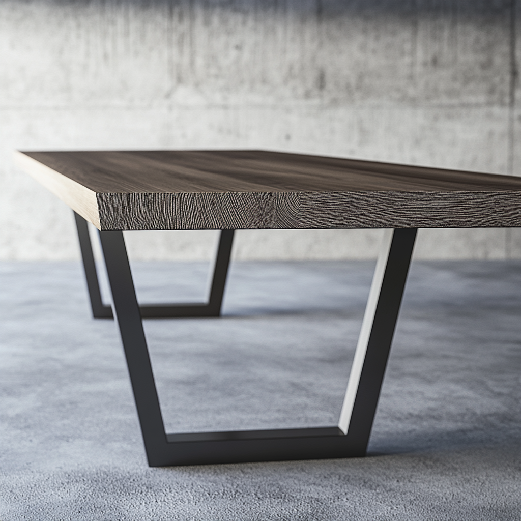 Modern White Oak Dining Table