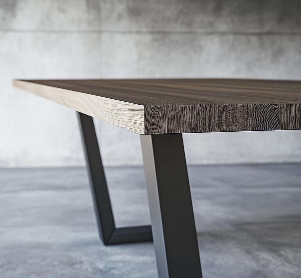 Modern White Oak Dining Table