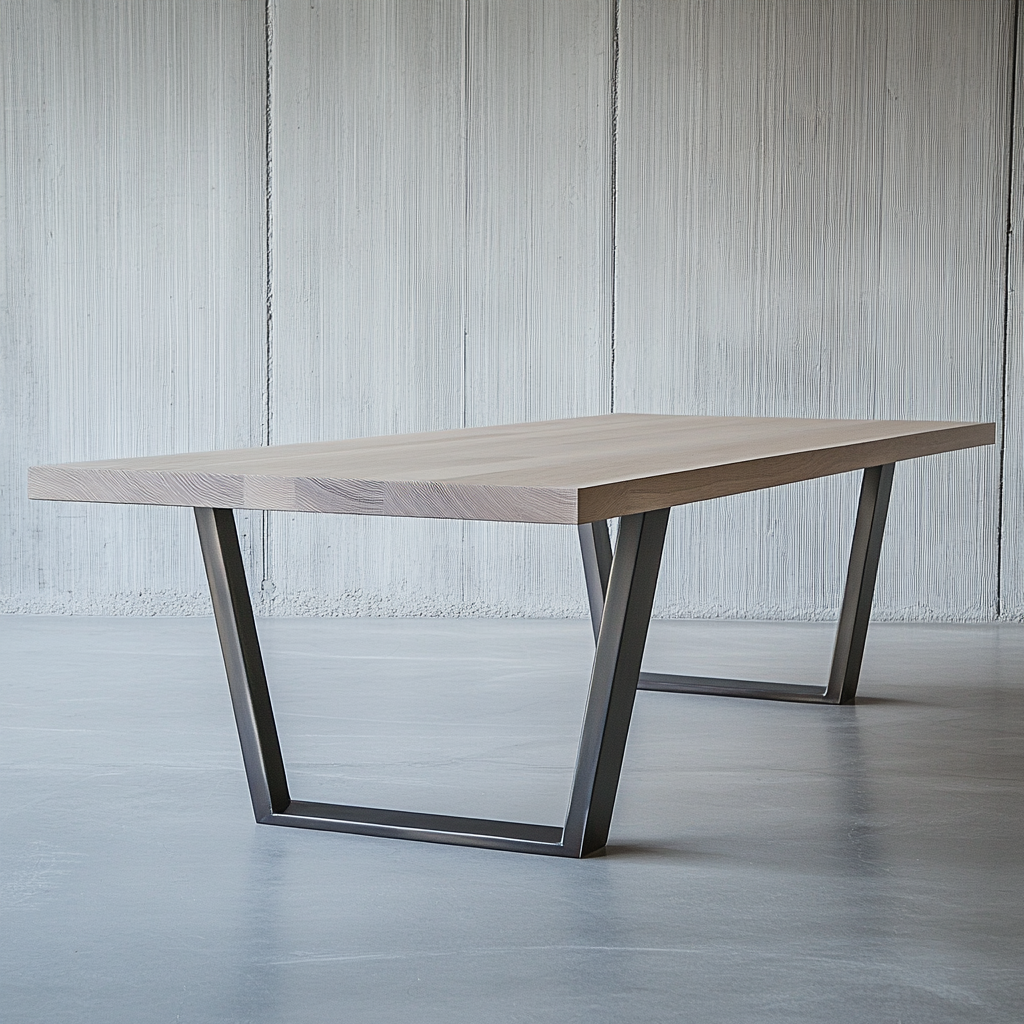 Modern White Oak Dining Table