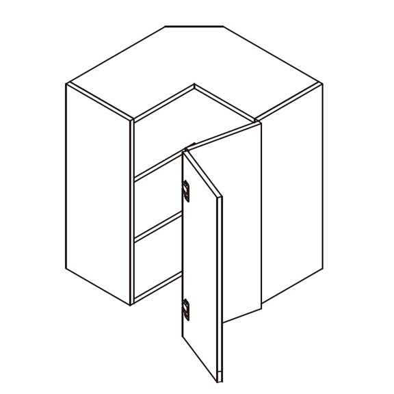 Frameless Easy Reach Corner Wall Kitchen Cabinet