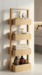 Solid Wood Dovetail Tiered Storage Rack
