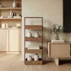 Solid Wood Dovetail Tiered Storage Rack