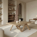 "Zed" White Oak Handcrafted Modern Coffee Table