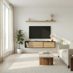 Floating Modern Wooden Media Console