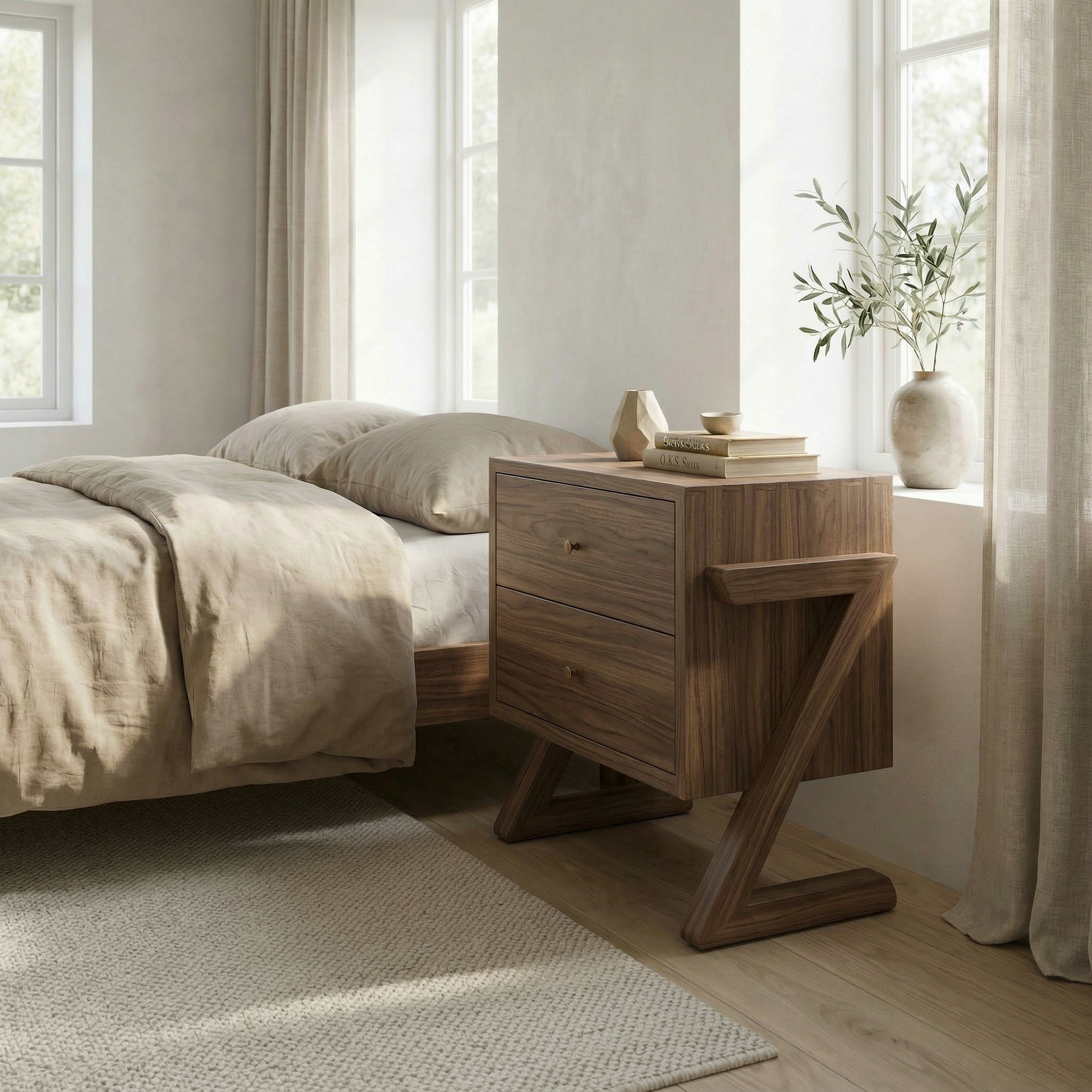 "Zed" Rift Sawn Handcrafted Nightstand