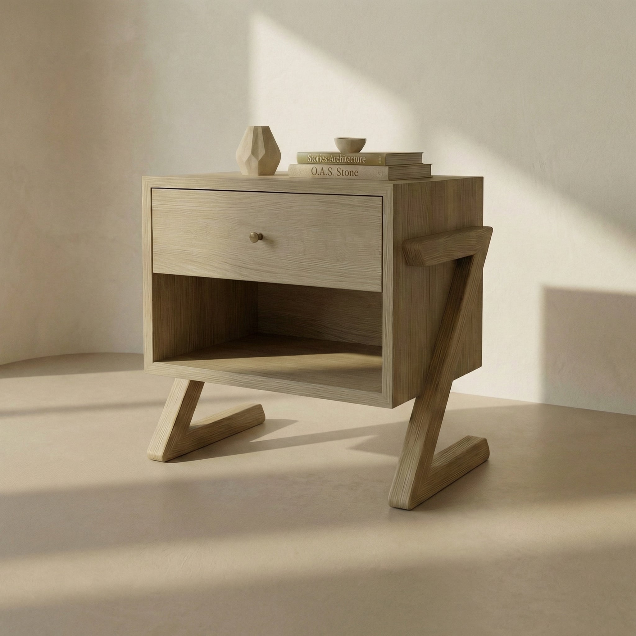 "Zed" Rift Sawn Handcrafted Nightstand