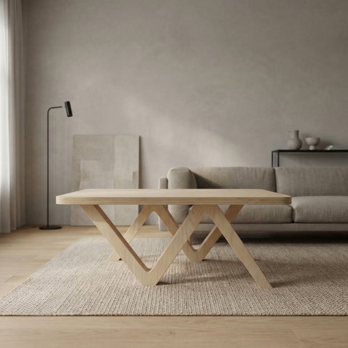 "Zed" Baltic Birch Industrial Coffee Table