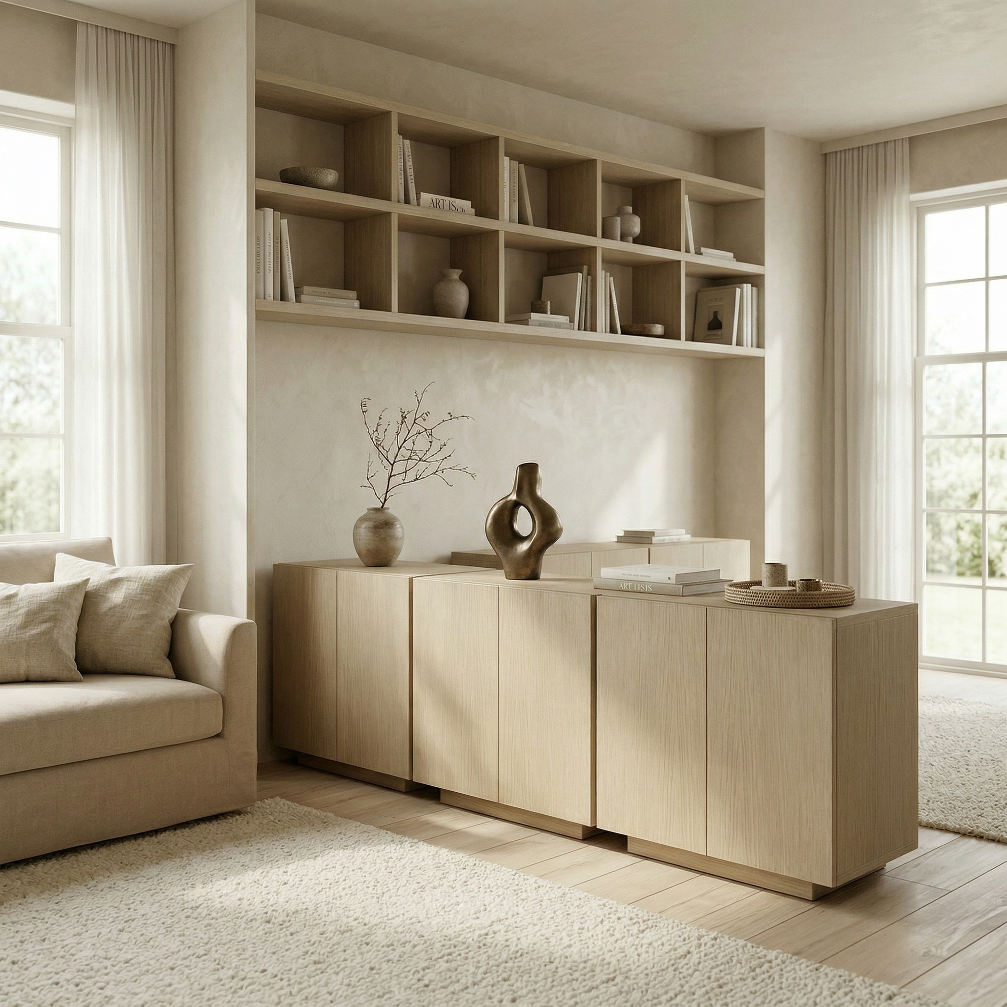 "Arzen" Modular Full Overlay Storage Credenza