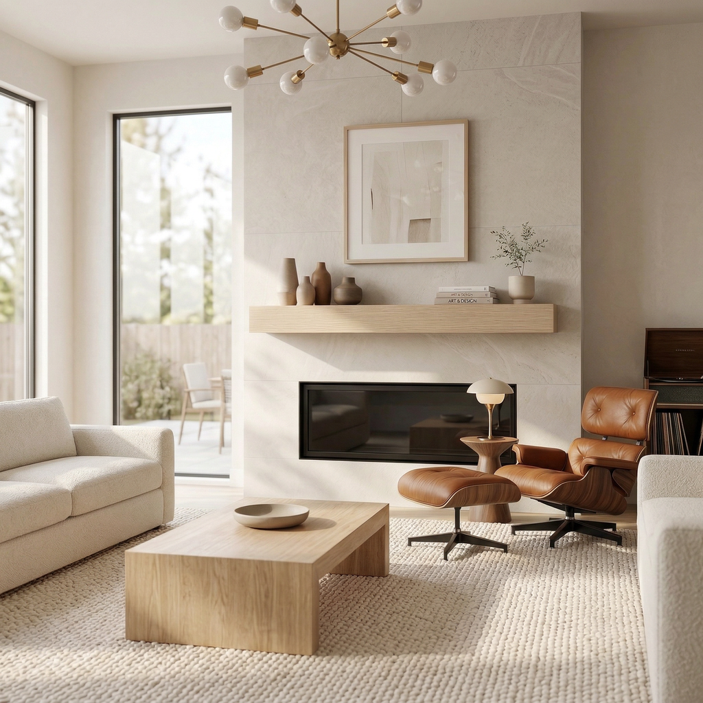 Handcrafted White Oak Solid Box Beam Hardwood Fireplace Mantel