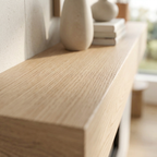 Handcrafted White Oak Solid Box Beam Hardwood Fireplace Mantel