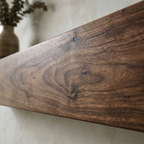 Handmade Walnut Solid Box Beam Hardwood Floating Mantel