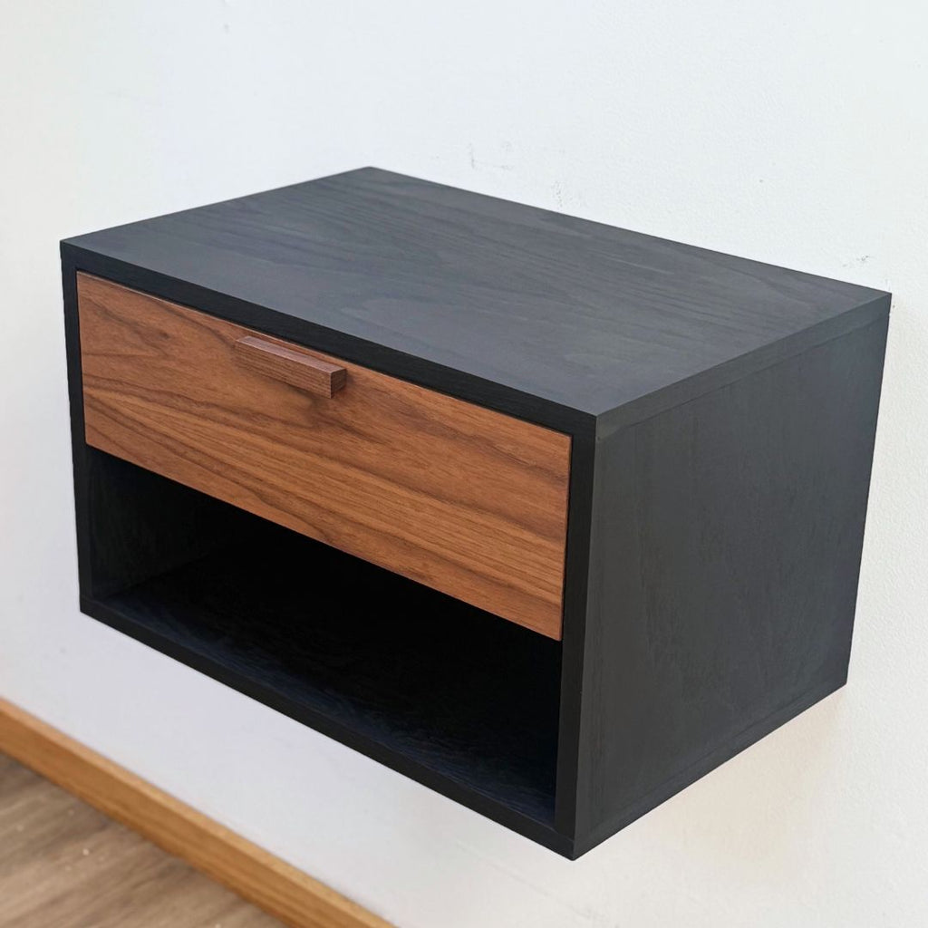 Floating Wooden Modern Nightstand Bedside Table