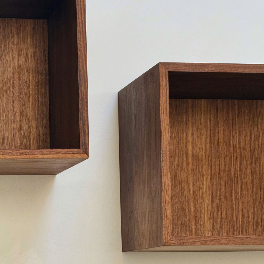 Hardwood Floating Vinyl Record Collection Display Shelf