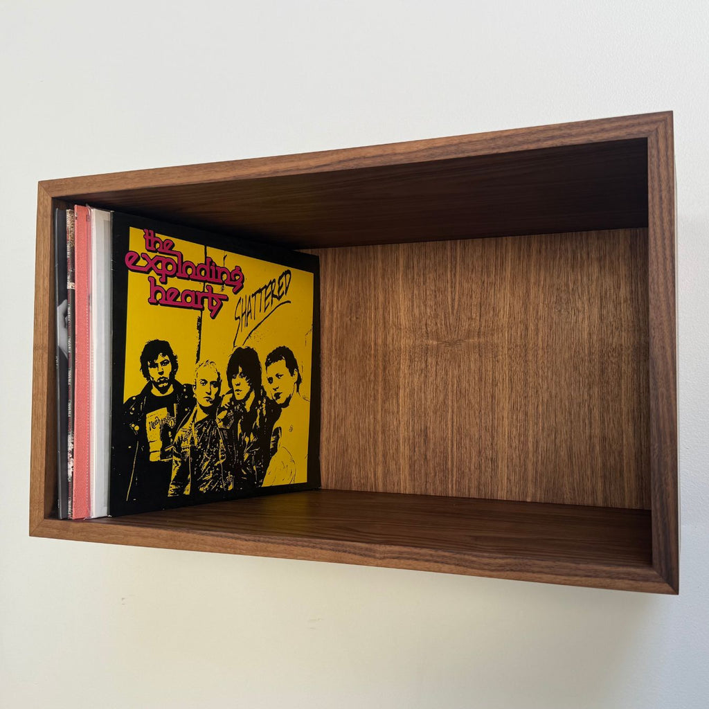 Hardwood Floating Vinyl Record Collection Display Shelf