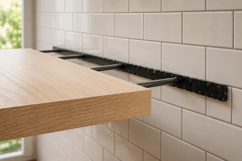 Solid Hardwood White Oak Floating Shelf