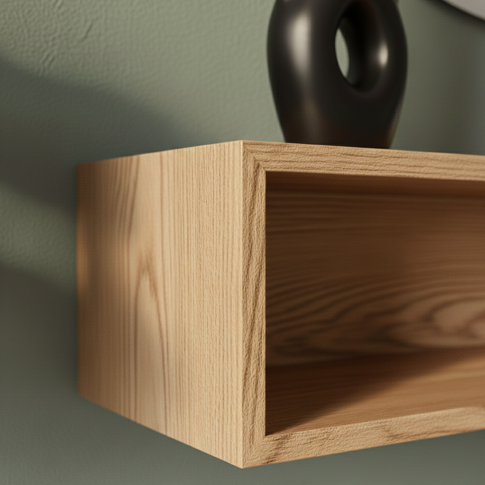 Handcrafted Hardwood Floating Modern Entryway Table