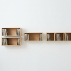 Hardwood Floating Vinyl Record Collection Display Shelf