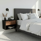 Floating Wooden Modern Nightstand Bedside Table