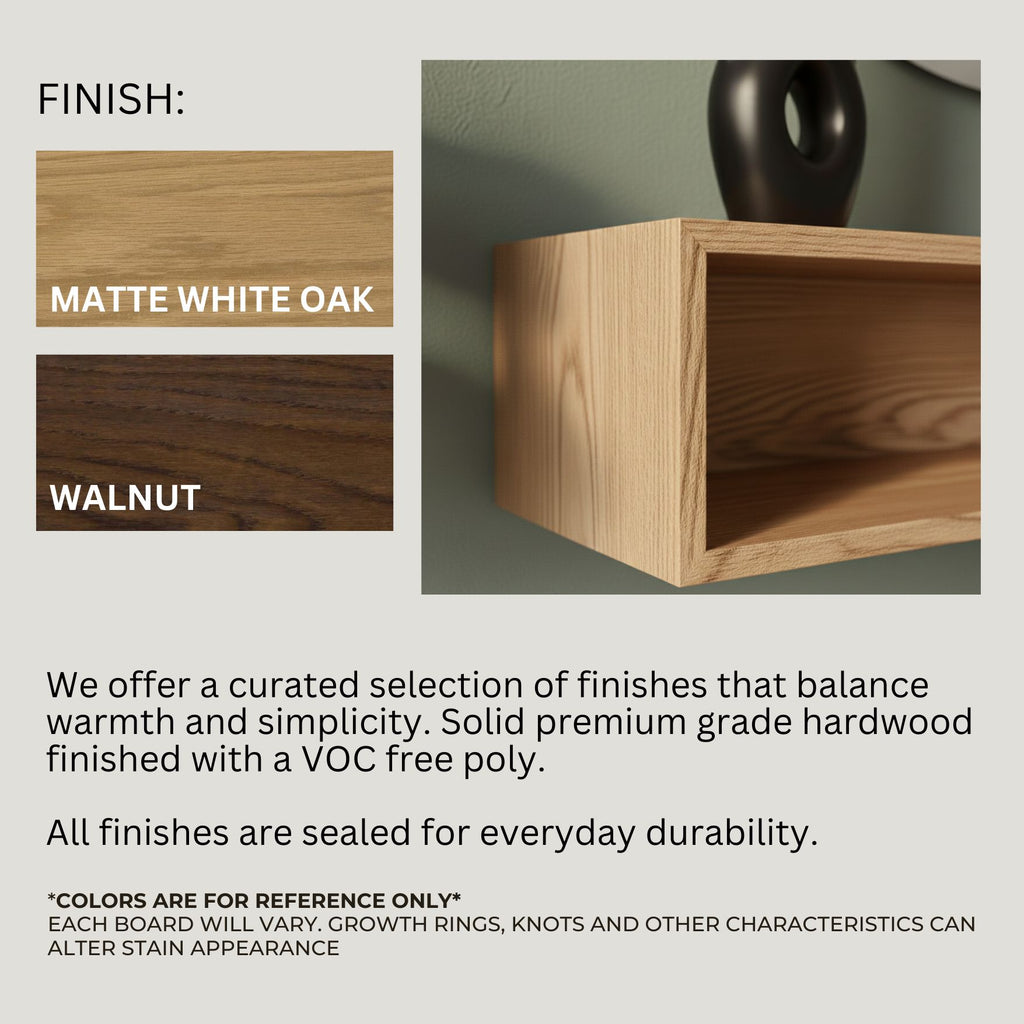 Hardwood Floating Vinyl Record Collection Display Shelf