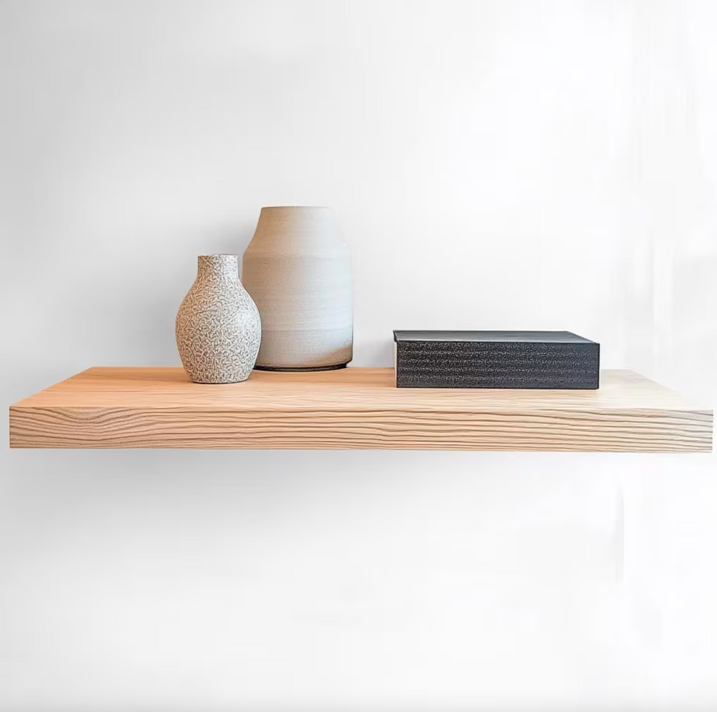 Solid Red Oak Floating Shelf