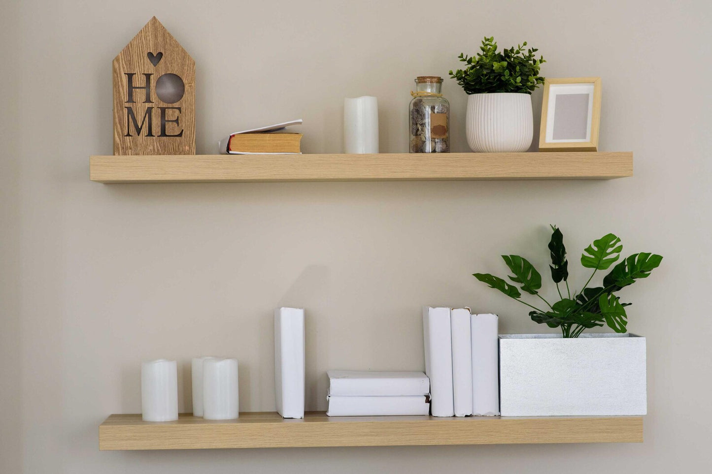 Solid White Oak Floating Shelf