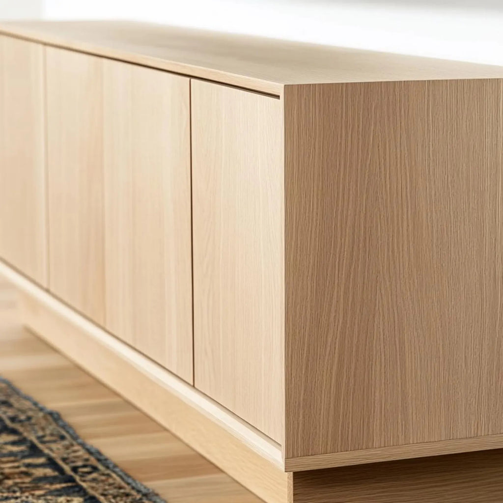 Custom White Oak Handcrafted Entertainment Console