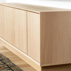 Custom White Oak Handcrafted Entertainment Console