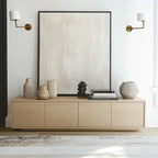 Custom White Oak Handcrafted Entertainment Console