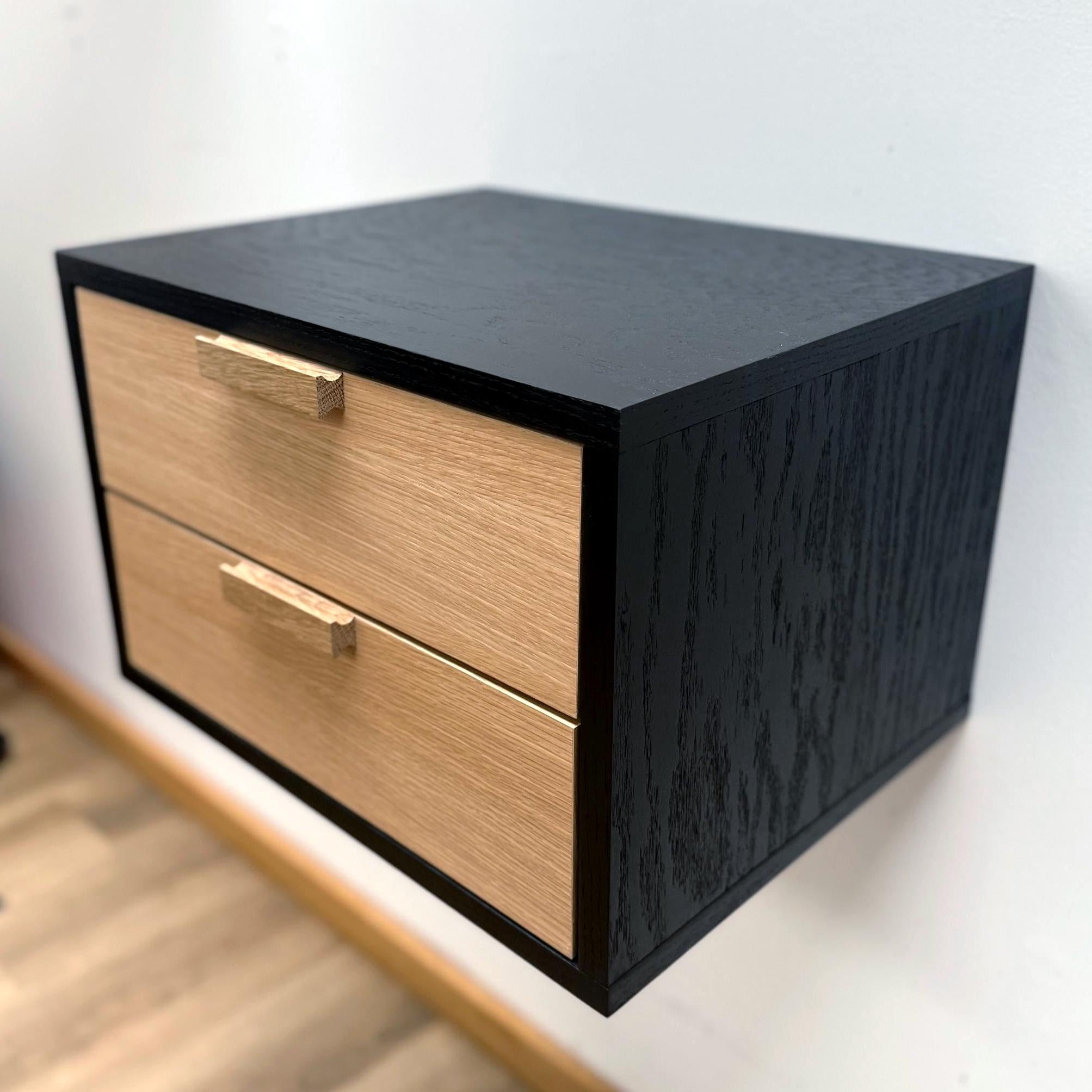 Floating Wooden Modern Nightstand Bedside Table