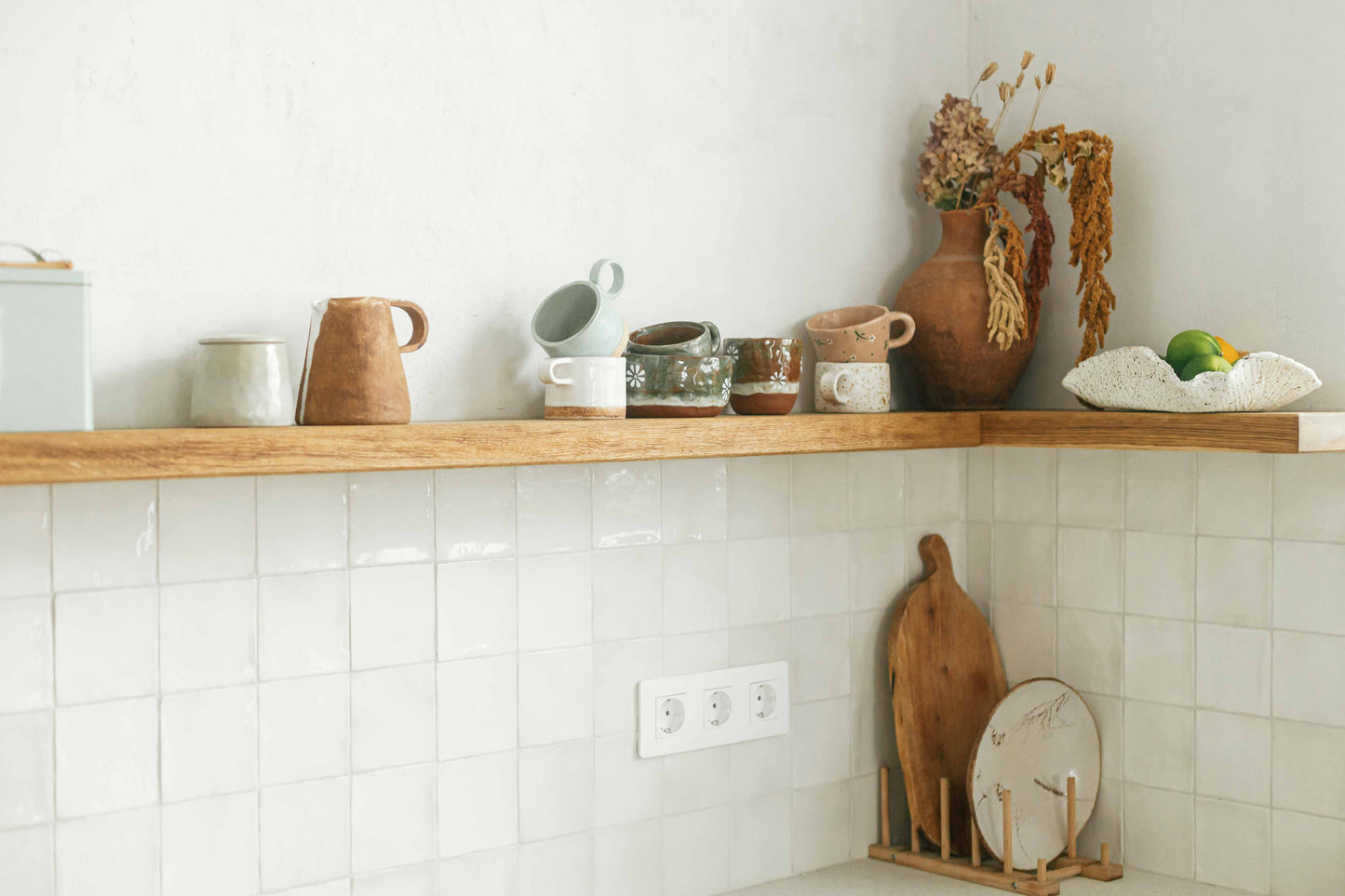 Solid Red Oak Floating Shelf