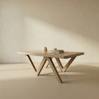 "Zed" White Oak Handcrafted Modern Coffee Table