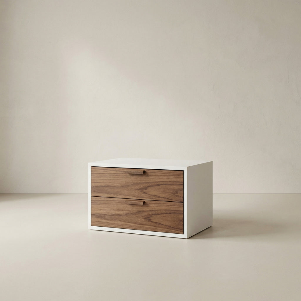 Floating Wooden Modern Nightstand Bedside Table