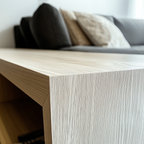 White Oak Waterfall Sofa Table