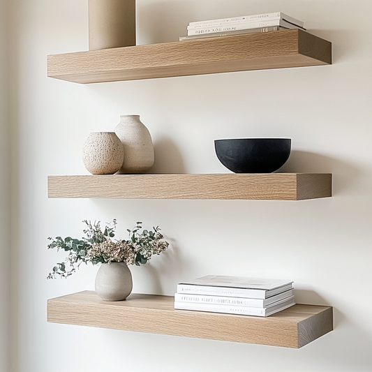 Solid White Oak Floating Shelf